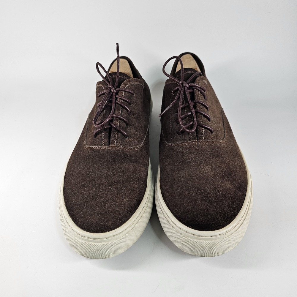 Beckett Simonon Conti Sneakers Suede Mens 11 Casual Old Money Waxed Laces Brown - Picture 2 of 10